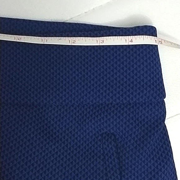 Apt 9 Blue Stretch Flat Front Crop Pants Ankle Length plush - Picture 5 of 8